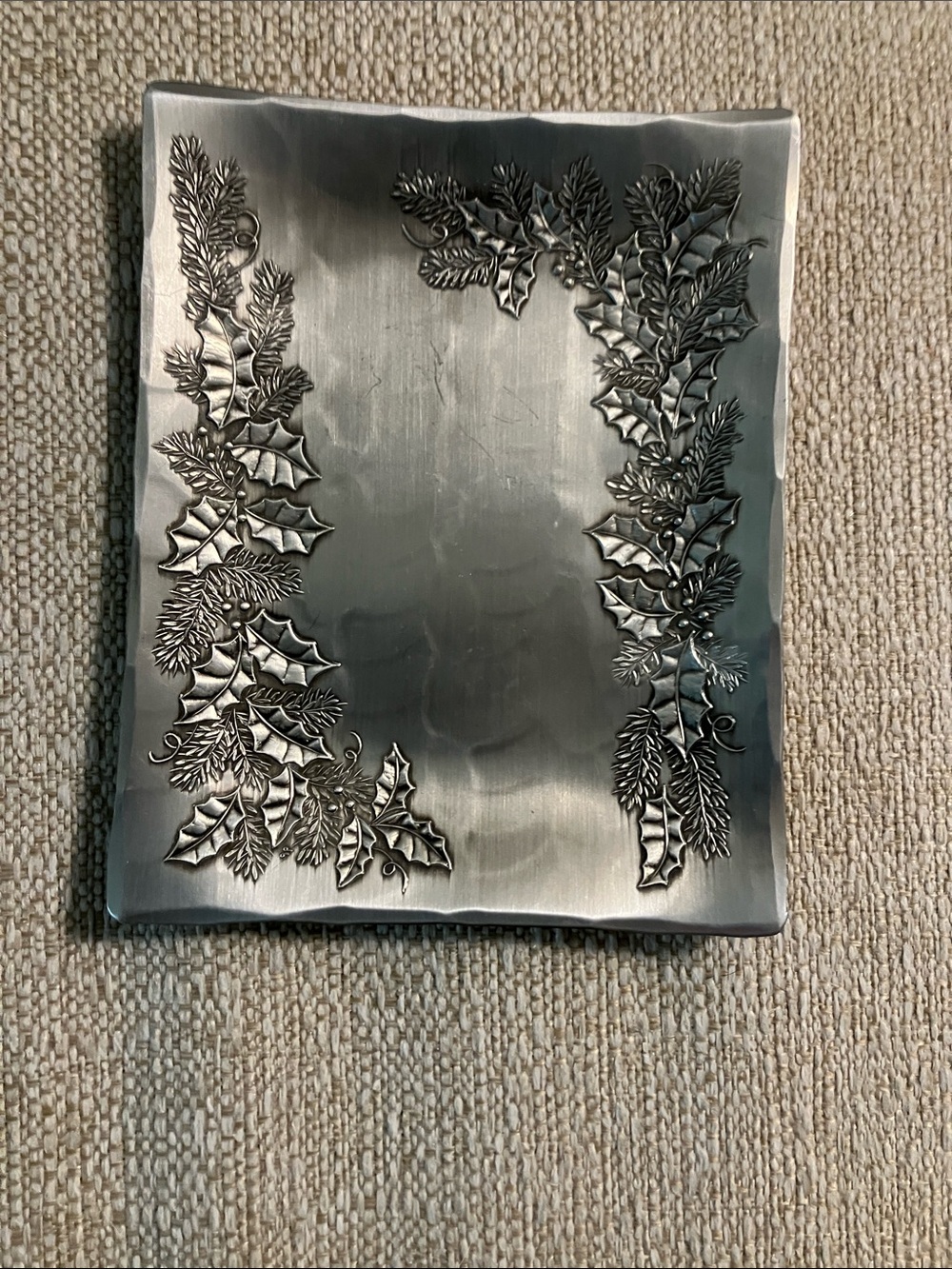 WENDELL AUGUST Holly Embossed Accent Tray